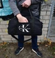 Дорожня сумка з трьома відділеннями оксфорд (49*24*20см) Практична торба з шкіряним дном Чорна - изображение 7
