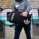 Спортивна сумка на 3 відділення для поїздок і подорожей (50*24*24см) Чоловіча торба з кишенями на замку містка Чорна - изображение 10