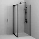 Душове огородження Square Pivot AM.PM Gem 90×90 см, без піддону, чорний профіль W90UG-404-9090-BT - зображення 6