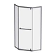 Душове огородження 5-corner Pivot AM.PM Gem 90×90 см, без піддону, чорний матовий профіль W90UG-405-9090-BT - зображення 5