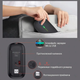 Беспроводная мышка 2в1 Bluetooth+USB 2.4G с RGB подсветкой и аккумулятором 300 mAh (тихий клик, 1600 DPI), черная - изображение 6