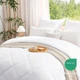 Одеяло WAVVE 135 x 200 см, всесезонное, 4 сезона, микрофибра 300 г/м2, белое - изображение 8