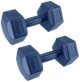 Набір гантелей Spokey 944045 Monster 2 x 4 кг Темно-сині (5905339440457) - зображення 1