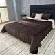 Покривало стьобане з подушками Cappone 220x240 см Коричневе - зображення 1