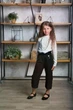 Брюки кюлоты для девочки Culottes, SmileTime черные рост 128 см (SF11-02-2) - изображение 3