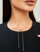 Цепочка галстук Fashion Jewerly колье на шею серебристый цвет бижутерия (SVS) - изображение 4
