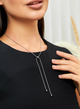 Цепочка галстук Fashion Jewerly колье на шею серебристый цвет бижутерия (SVS) - изображение 2
