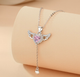 Цепочка Fashion Jewerly сердце с крыльями АНГЕЛ подвеска на шею стиль y2k kpop (SVS) - изображение 3