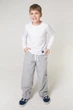 Брюки-бочки трикотажные Barrel Uni, SmileTime, серый меланж 134 (SX39-12-00 ) - изображение 1