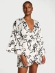 Халат Атласний Victoria's Secret Satin Short Robe M/L Білий (27178669D) - зображення 1
