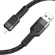 Кабель HOCO U110 USB to Lightning 2,4A 1.2m Black - зображення 1