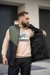 Мужской жилет Clip свободного кроя без капюшона защита от ветра и влаги хаки-чёрный/S - изображение 3