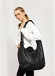 Женская большая сумка Хобо из экокожи со съемным кошельком SAMBAG Черный (5176035854) - изображение 3
