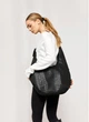 Женская большая сумка Хобо из экокожи со съемным кошельком SAMBAG Черный (5176035854) - изображение 9