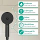 Ручний душ hansgrohe Pulsify Select Relaxation EcoSmart 24111670 чорний матовий - изображение 3