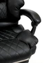 Кресло офисное Diego Comfort Pro эргономичное с подставкой для ног экокожа, черное - изображение 10