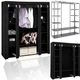Тканный шкаф HCX Storage Wardrobe для хранения одежды и вещей, черный - изображение 7