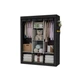 Тканный шкаф HCX Storage Wardrobe для хранения одежды и вещей, черный - изображение 8