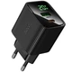 Сетевое зарядное устройство Hoco CS83A Excellent with digital display PD20W+QC3.0 (1USB-A/1C) Black - изображение 1