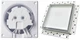 Вентилятор прихованого монтажу білий з таймером airRoxy dRim 100 TS BB (01-062) + Модуль для прихованого монтажу Hewa для вентиляторів airRoxy dRim 100 та 125 мм білий (комплект) - зображення 1