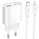 Сетевое зарядное устройство Hoco C109A Fighter PD20W (1USB-C) + кабель Type-C to Lightning White - изображение 1