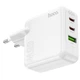 Сетевое зарядное устройство hoco. C115A Header 2 Type-C/ USB PD 65W Fast/Dash Charge 20W, VOOC 5В/4А складной штекер US White - изображение 3