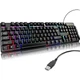 Ігрова клавіатура з RGB підсвічуванням USB провідна універсальна модель KR 6300 чорна - зображення 1