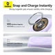 Портативна батарея (Power Bank) Baseus P1008210E513-00 EnerFill FM11, 10000 mAh, Чорний - 666133 - зображення 4