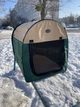 Мягкая клетка-переноска для собак SENFUL Pet Soft Crate SDT3008 Green с флисовым ковриком и чехлом, 70х51х58,5 см - изображение 3