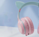 Дитячі бездротові навушники CATEAR BT618 з вушками та RGB-підсвіткою Bluetooth рожеві - зображення 5