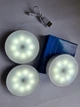 Светильник с датчиком движения 3 шт USB ночник LED на магнитах беспроводной Комплект - изображение 1