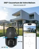 Беспроводная камера видеонаблюдения WiFi ieGeek ZY - C2 2K, обзор 360°, цветное ночное видение, беспроводная, аккумулятор 5200 мАч, солнечная панель Графит - изображение 8