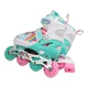 Ролики раздвижные Inline Skate J-9730-6 S, размер 29–33, бирюзовые, колёса PU 6 см с подсветкой, в сумке - изображение 4