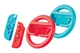 Кермо для Nintendo Switch Joy-Con + силіконові чохли, 6 предметів (червоне та синє) - зображення 1