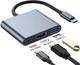 USB-хаб Dynamode 3-в-1 USB Type-C to HDMI 4K USB Type-A 3.0 USB Type-C PD3.0 87 Вт Dark Grey (Multiport USB-C 3-in-1 dark grey) - изображение 7