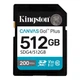 Карта памяти SDXC (UHS-1 U3) Kingston Canvas Go! Plus 512Gb class 10 A2 V30 (R200MB/s, W160MB/s) - изображение 1