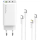 Зарядний пристрій ColorWay GaN Mini 65W PD Port PPS USB (USB-2C1A) cable Type-C&Lightning (CW-CHS058PDCL-WT) - зображення 8