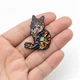 Значок BROCHE брошь бижутерия Мозаика Животные Кот разноцветный BRGV115323 - изображение 4