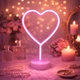 Настільний неоновий світильник нічник UKС «Рожеве Серце» LED Neon Lamp - зображення 2