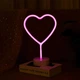 Настільний неоновий світильник нічник UKС «Рожеве Серце» LED Neon Lamp - зображення 3