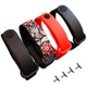 Комплект силіконових ремінців MRK для фітнес браслета Xiaomi Mi Band 5/6/7 Вишиванка (4 ремінці + 4 металеві кнопки) (mrk6063) - зображення 3