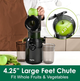 Умная шнековая соковыжималка Fretta Cold Press 200W, 108мм, для фруктов и овощей, Velvet Black - изображение 4