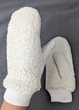 Теплые зимние перчатки с мехом, варежки из плюшевой ткани для зимы женские INNOE 85005-4, Молочный - изображение 3