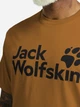 Футболка хлопковая длинная мужская Jack Wolfskin Brand A65910-T0448 2XL Оранжевая (4064886684330) - изображение 4