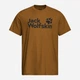 Футболка хлопковая длинная мужская Jack Wolfskin Brand A65910-T0448 2XL Оранжевая (4064886684330) - изображение 5