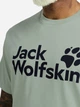 Футболка хлопковая длинная мужская Jack Wolfskin Brand A65910-T0452 XL Зеленая (4064886689267) - изображение 4