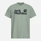 Футболка хлопковая длинная мужская Jack Wolfskin Brand A65910-T0452 XL Зеленая (4064886689267) - изображение 5