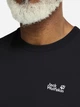 Футболка хлопковая длинная мужская Jack Wolfskin Essential A65917-6000 XS Черная (4064886682572) - изображение 4