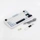 Беспроводная механическая клавиатура AULA F75 MAX White Blue, LEOBOG Reaper Switch, размер 75%, RGB подсветки (2.4G/Bluetooth/USB) - изображение 3