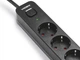 Сетевой удлинитель VIDEX (PD33G2U1C-B) 3п 3м 1.5мм 2.4А 2USB+USB-C з/з и кнопкой Black ONCORD - изображение 3